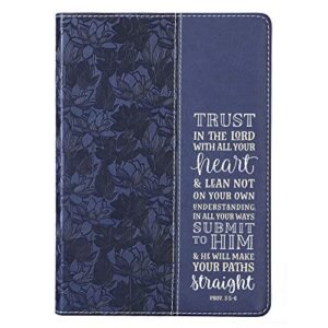 Christian Art Gifts Navy Faux Leather Journal | Trust in the…