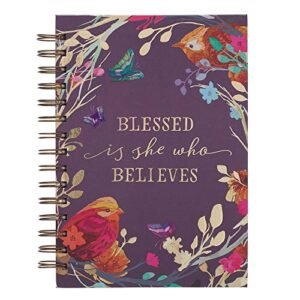Inspirational Spiral Journal Notebook for Women Blessed Is S…